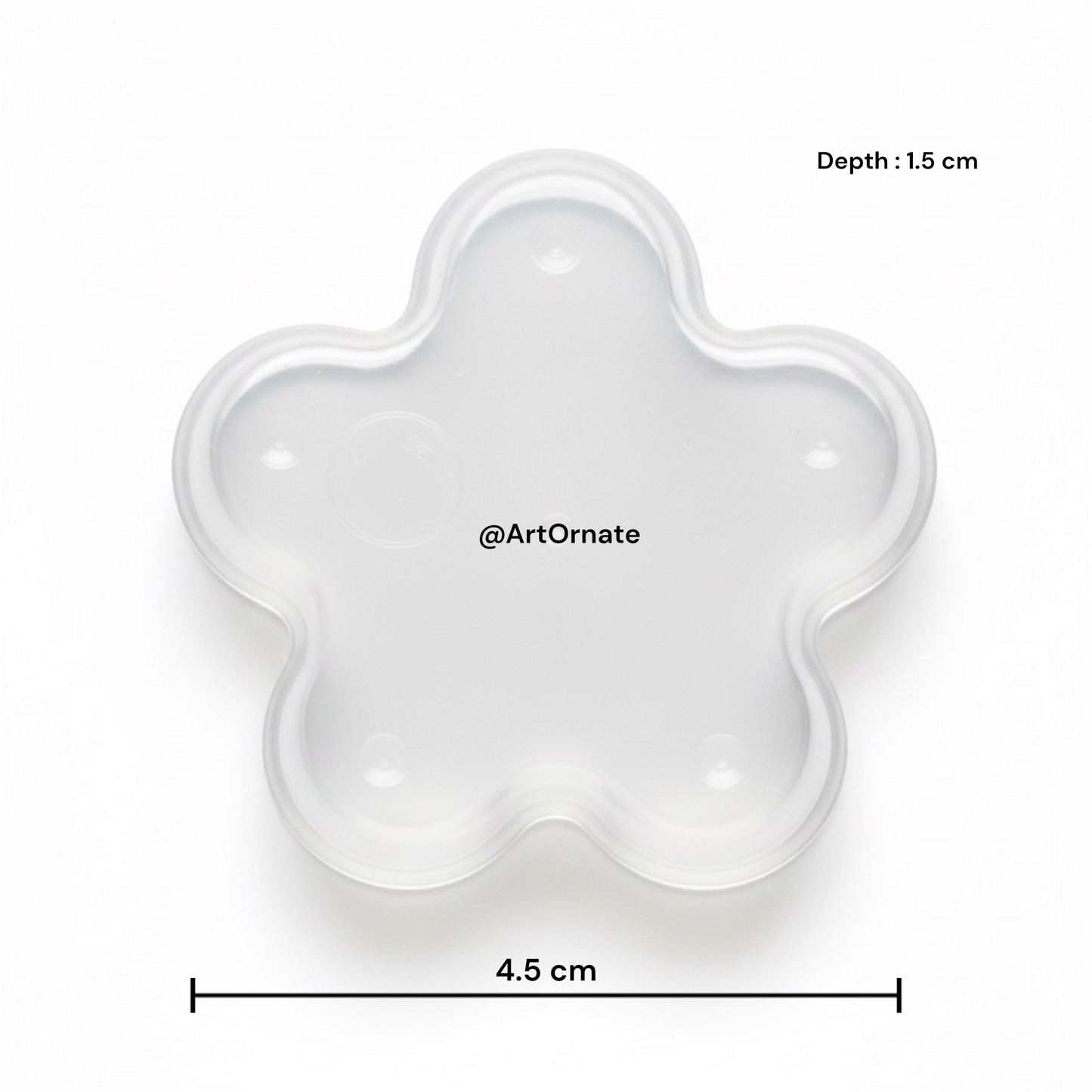 Transparent Polycarbonate Flower Tealight Candle Cup – Durable & Heat Resistant for Candle Making