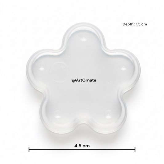 Transparent Polycarbonate Flower Tealight Candle Cup – Durable & Heat Resistant for Candle Making