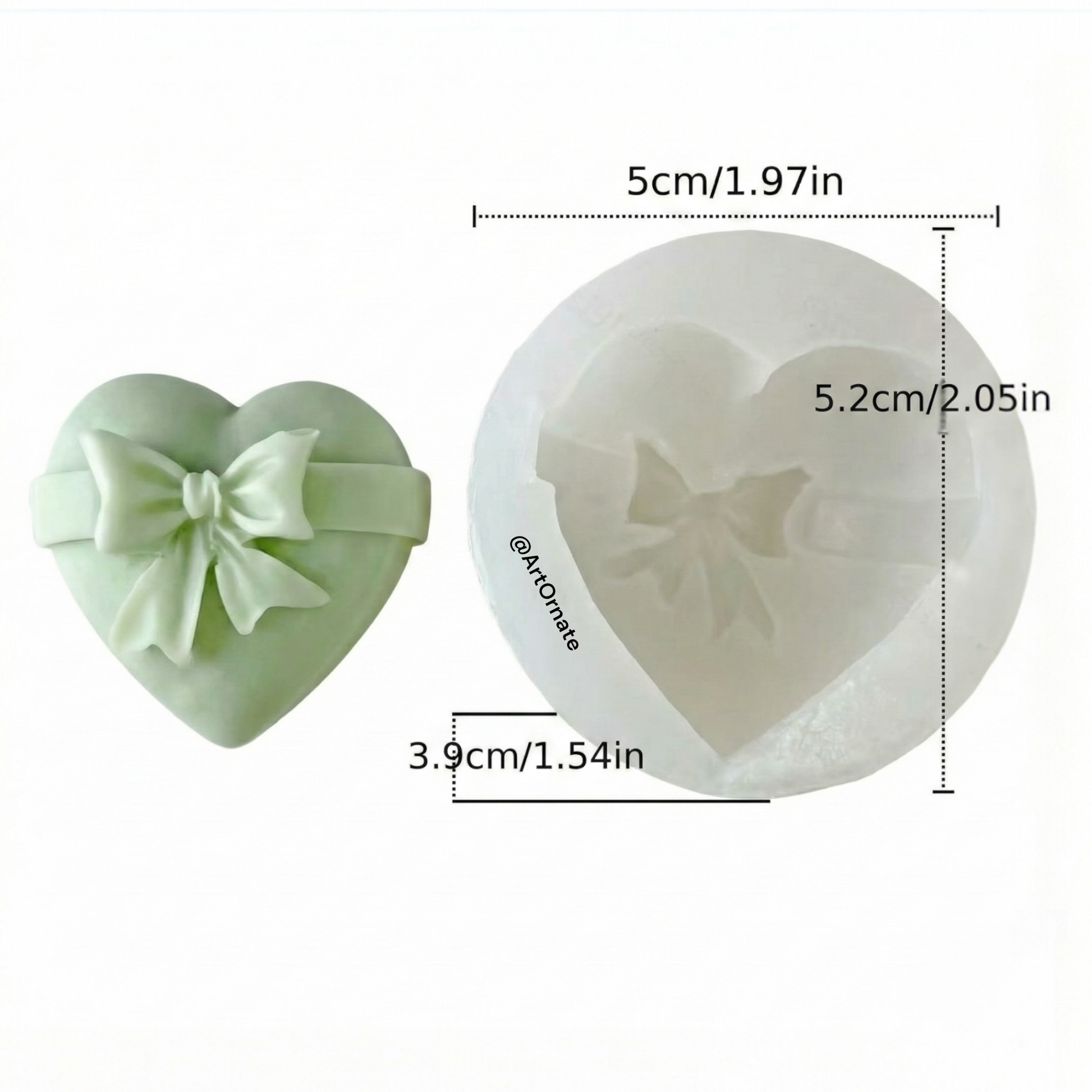 Heart shape silicone candle mould for decorative and gifting candles, ideal for Indian candle makers and small candle businesses