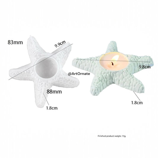 Sea Star Tea Light Candle Holder Silicone Mould (SM1079)