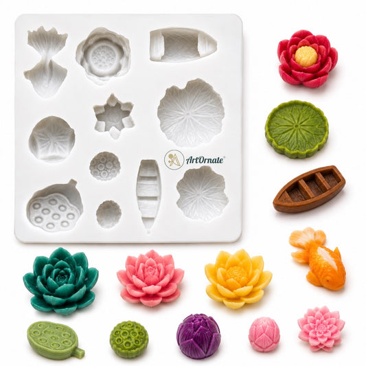 11 Cavity Lotus Pond Silicone Mould
