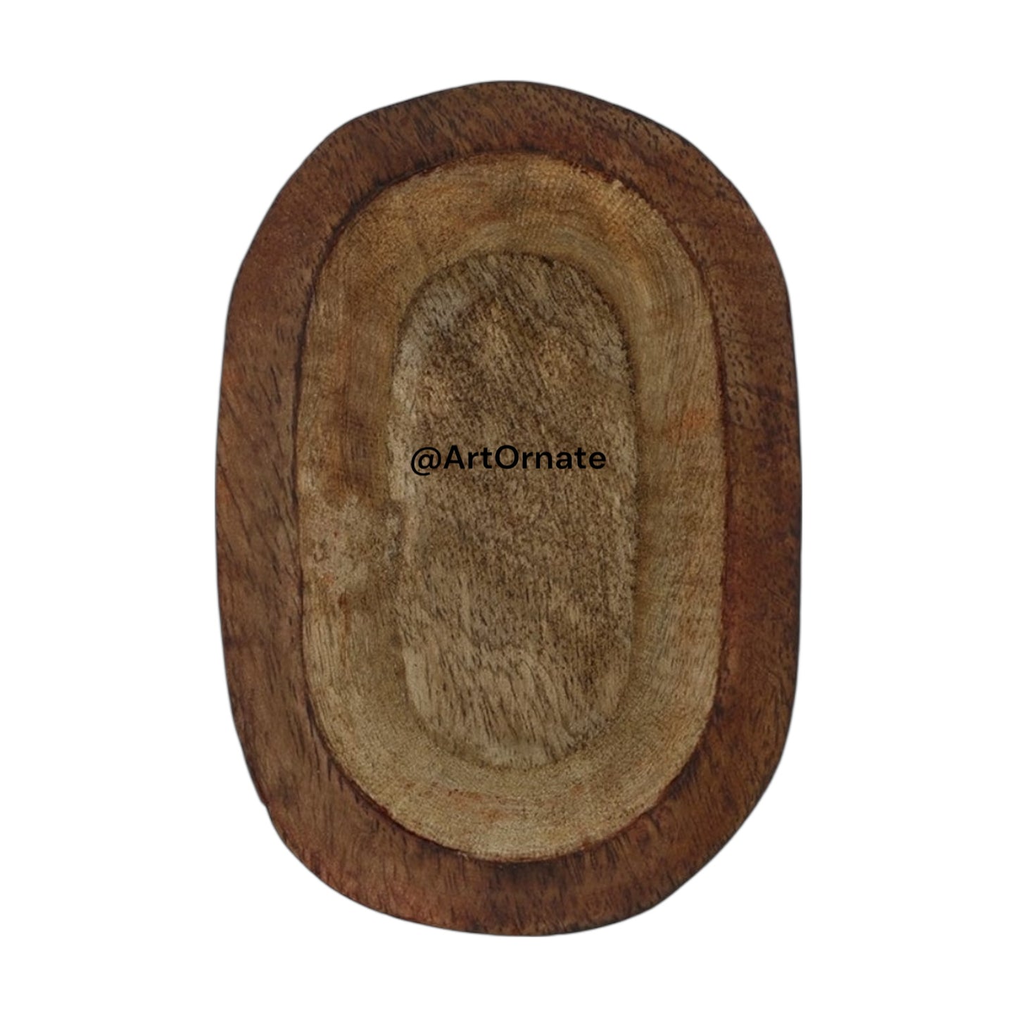 Natural Wooden Candle Bowl- Oval Boat – Handmade Rustic Bowl for Pearl sand, Soy, Beeswax & Paraffin Candle Making