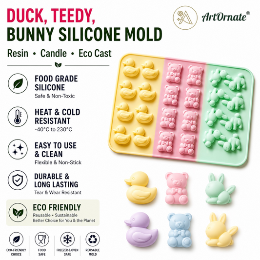 Bunny Teddy Duck Animal Mould (ACM032)