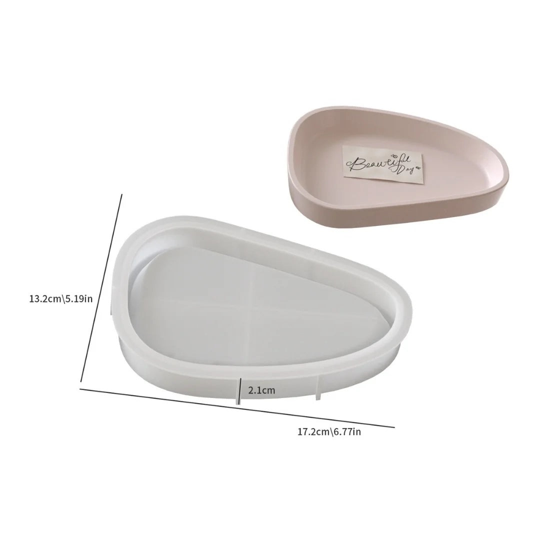 Triangle round silicone mould for DIY resin art and concrete casting projects available at ArtOrnate.