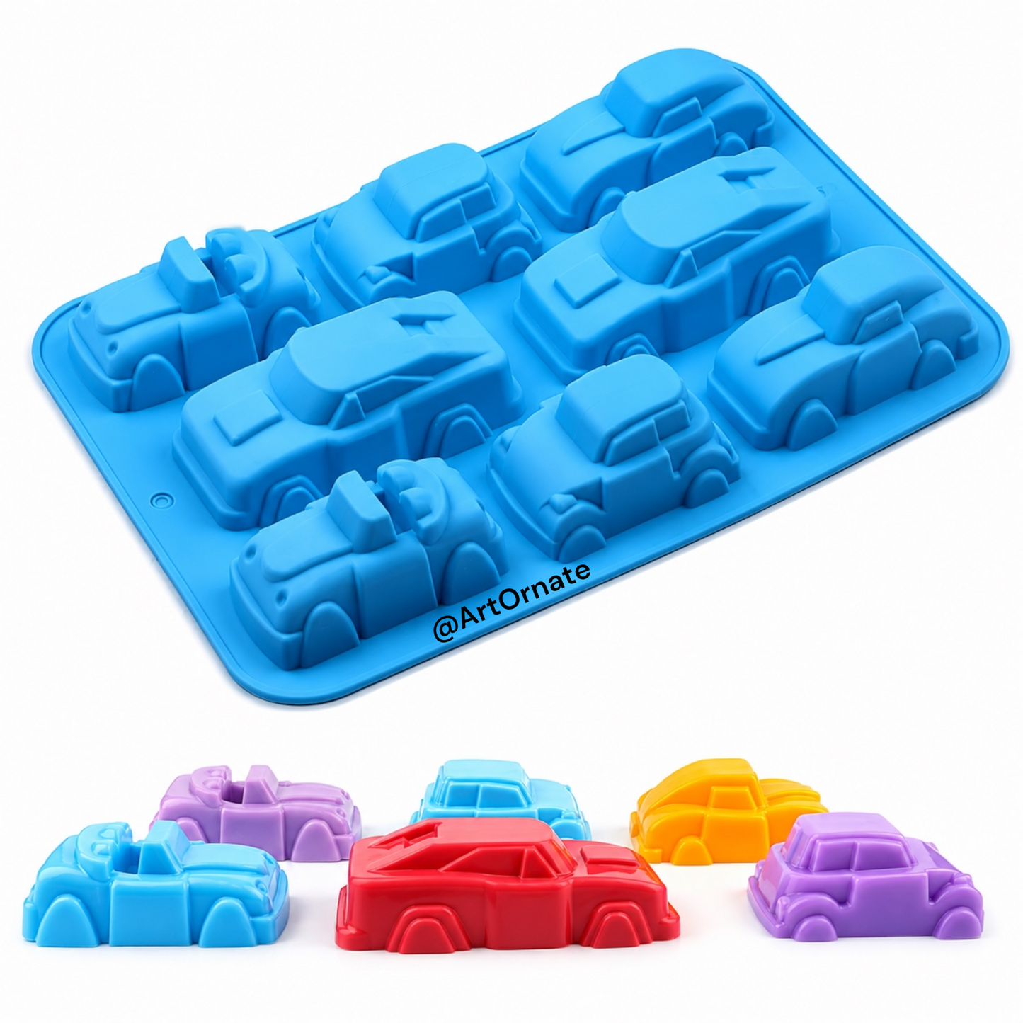 8 Cavities Car Silicone Mould