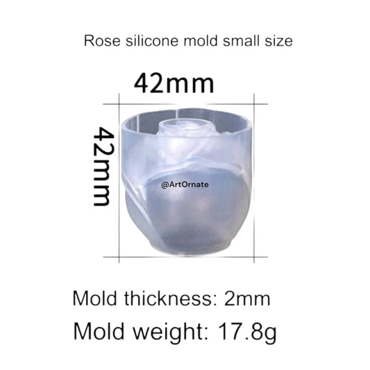 3D Rose Candle Silicone Mould (SM0496)