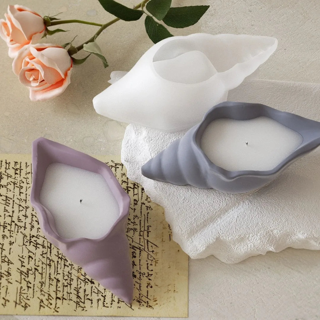 Divine conch silicone mould for resin art decor, eco cast powder casting, candle making mould for artists India Mumbai Delhi
