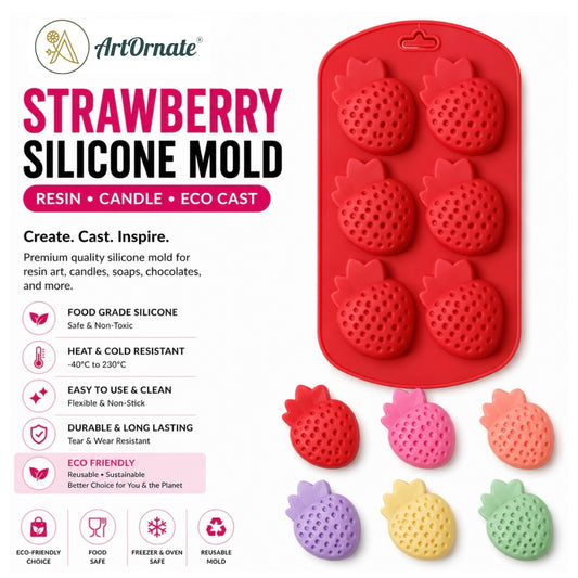 6 Strawberry Silicone Mould