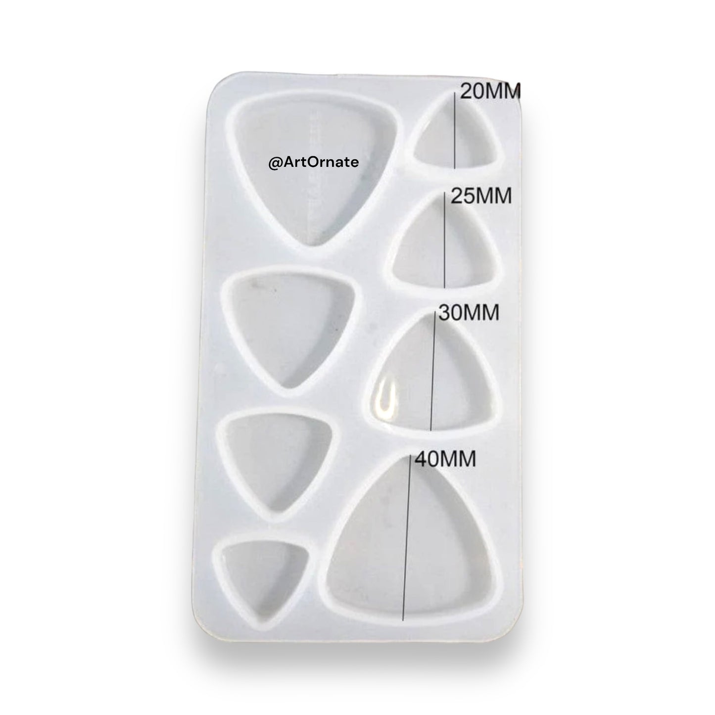 8 Cavity Curved Triangle Silicone Mould