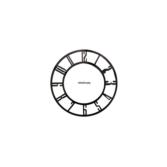 10 inch Black Acrylic English Clock Ring