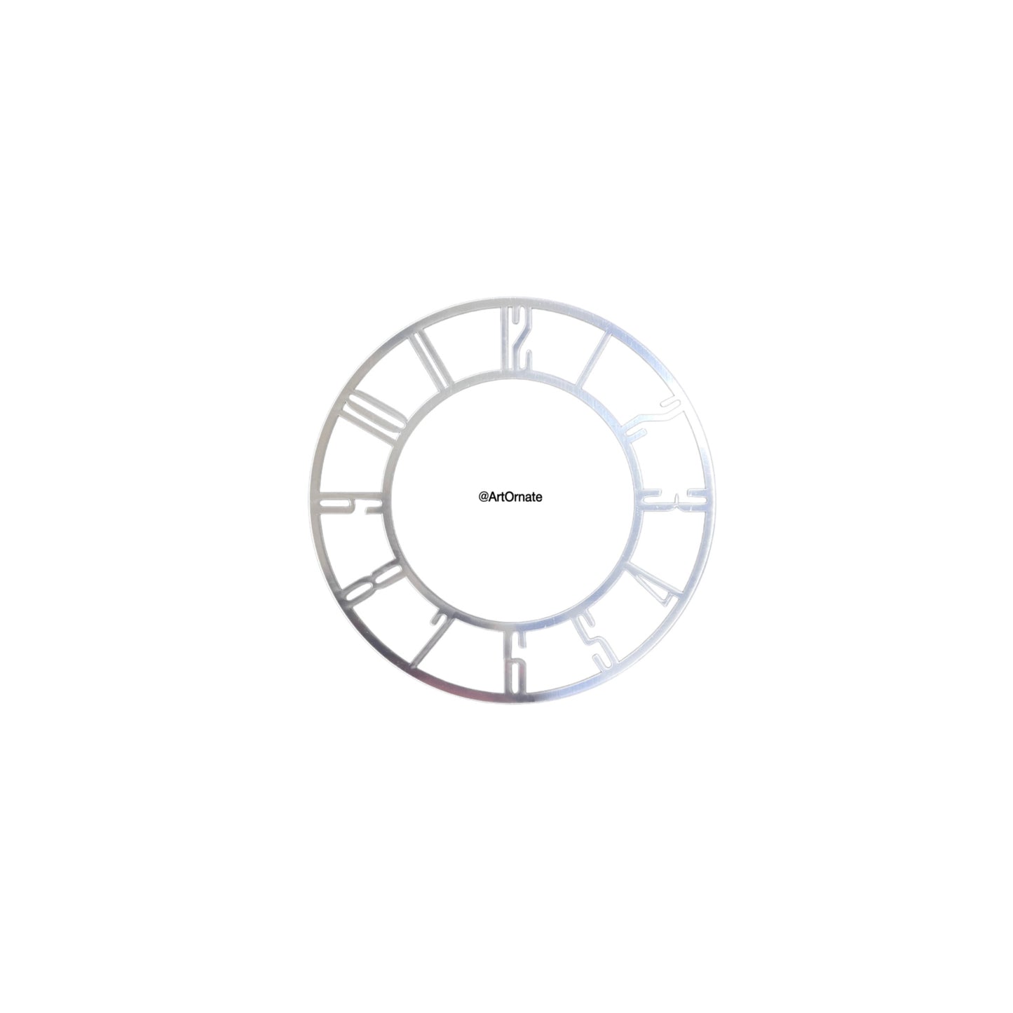 10 inch Silver Acrylic English Clock Ring