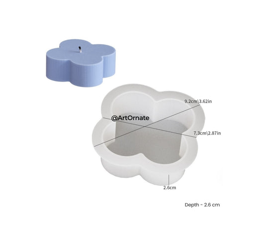4 Petals Flower Candle Silicone Mould