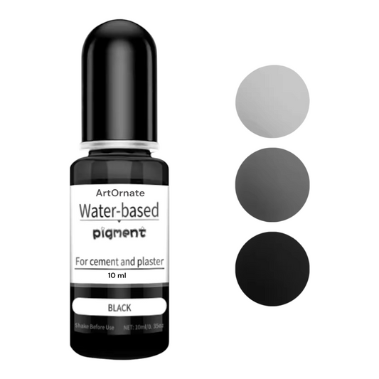 Black pigment for eco cast resin powder, Jesmonite and concrete art material, deep intense black shade for bold contrast, terrazzo designs and modern home décor casting in India