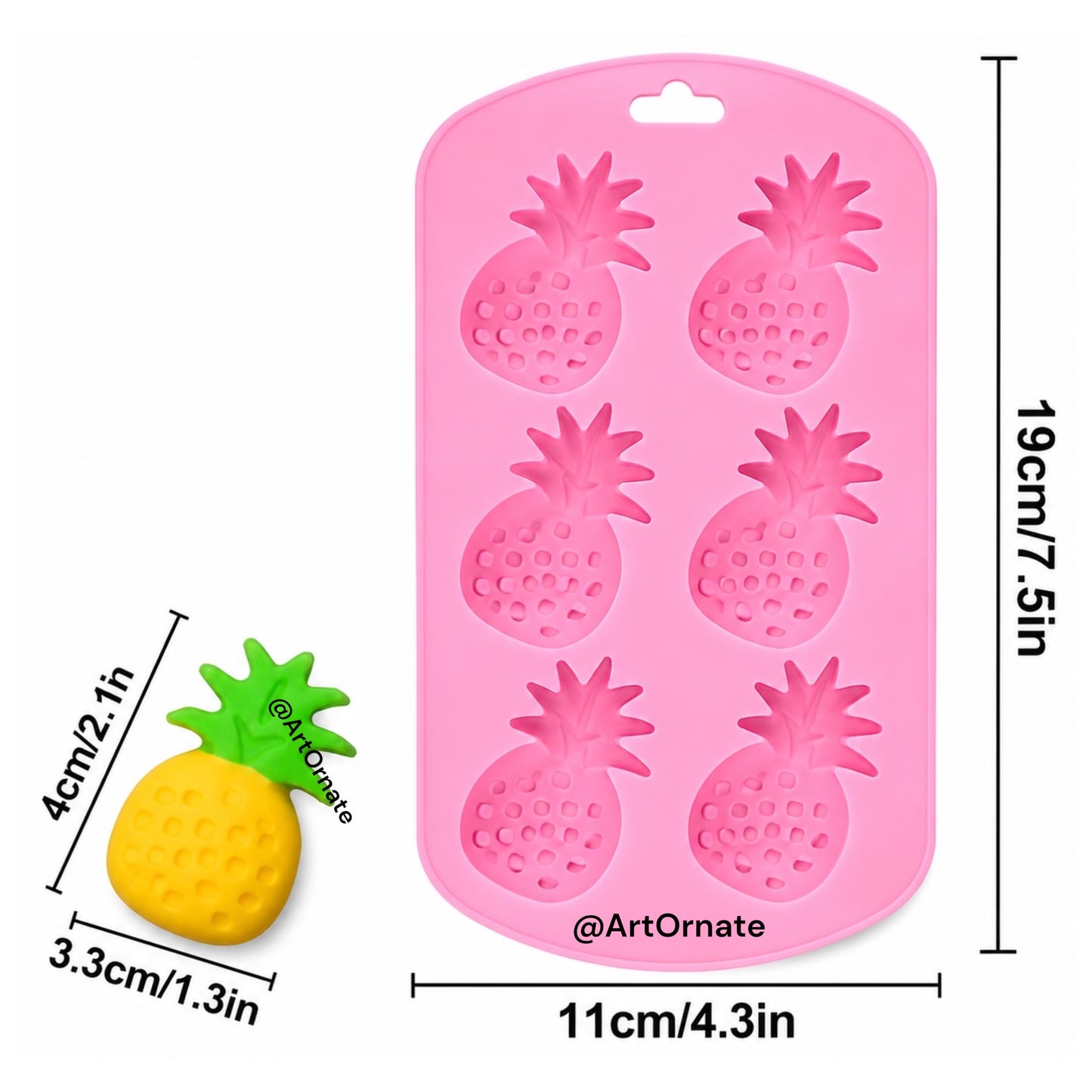 6 Pineapple Silicone Mould