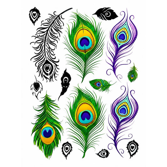 Peacock Feather UV DTF Sticker (UV008)