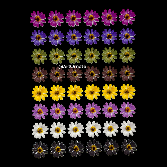 Decorative floral UV DTF sticker for epoxy resin creations, enhances handmade trays, frames and craft accessories in India