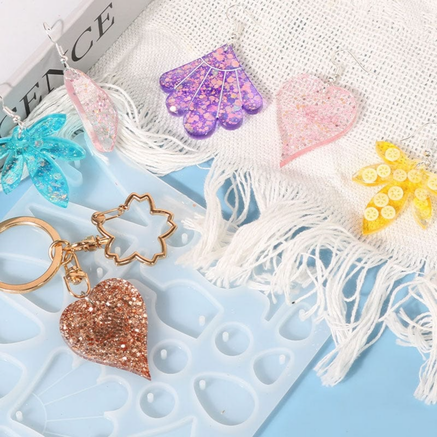 ArtOrnate resin jewellery silicone mould and keychain mould set for DIY resin artists in India – perfect for handmade resin pendants, charms and accessories