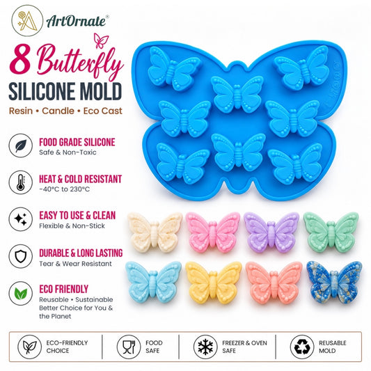 8 Butterfly Silicone Mould