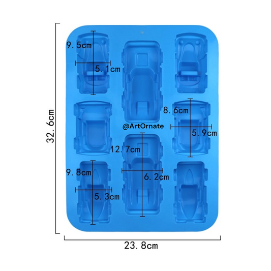 8 Cavities Car Silicone Mould
