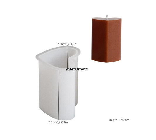 Heart Pillar Candle Silicone Mould