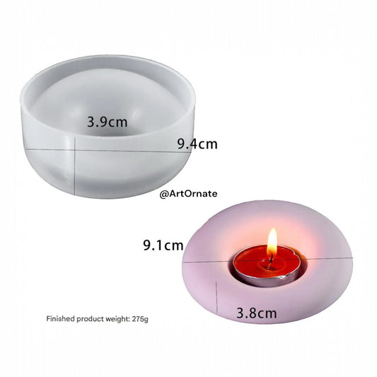 Unequal Circular Tea Light Candle Holder Silicone Mould (SM1051)