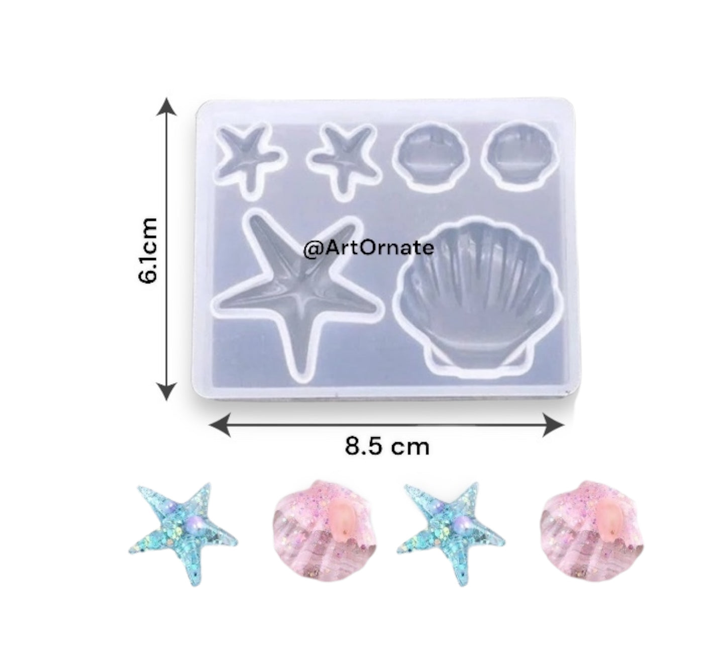 Starfish & Shell Silicone Mould (SM0184)