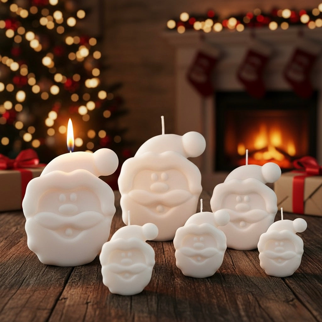 Santa Clause Shaped Christmas Silicone Mould For Candles Making | Pan India Express Delivery 