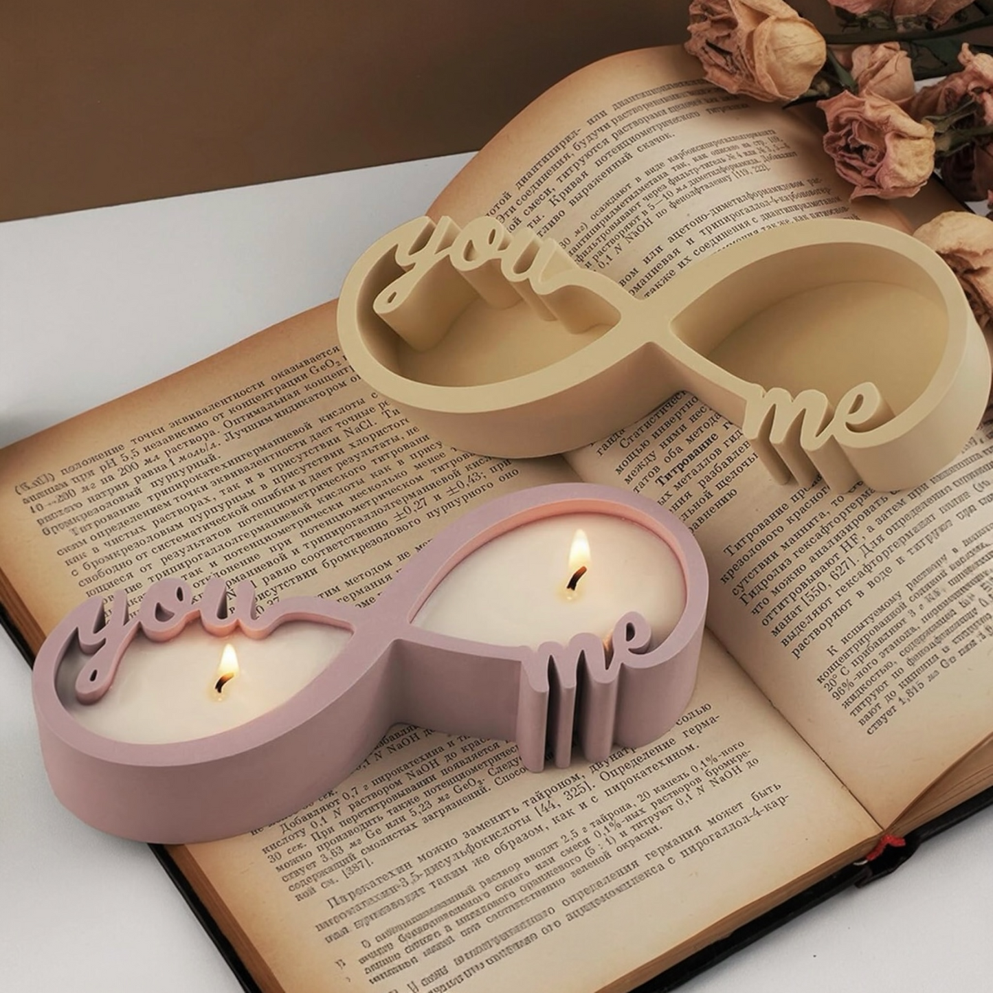 You and Me Infinity Love Candle Holder Mould