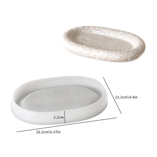 Oval stone texture silicone mould for resin art and concrete casting available at ArtOrnate.