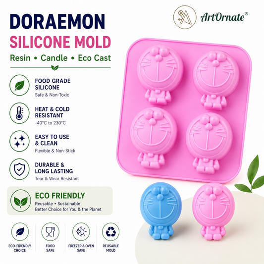 4 Cavities Doraemon Silicone Mould