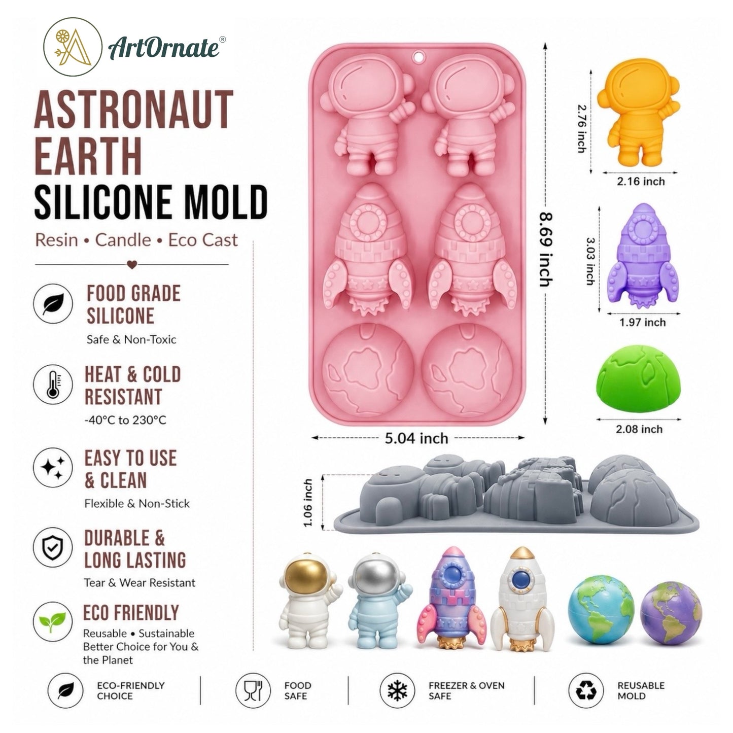 Astronaut Earth Silicone Mould
