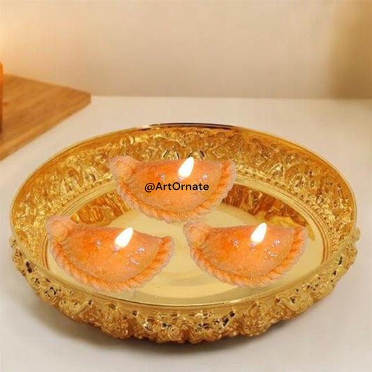 Gujiya Shape Candle Silicone Mould