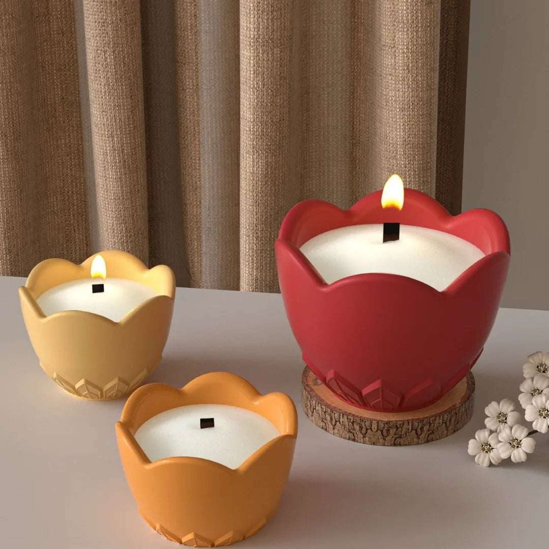floral bowl mould for resin and concrete art flower shape silicone mould for diya tray planter casting mould India resin supplies