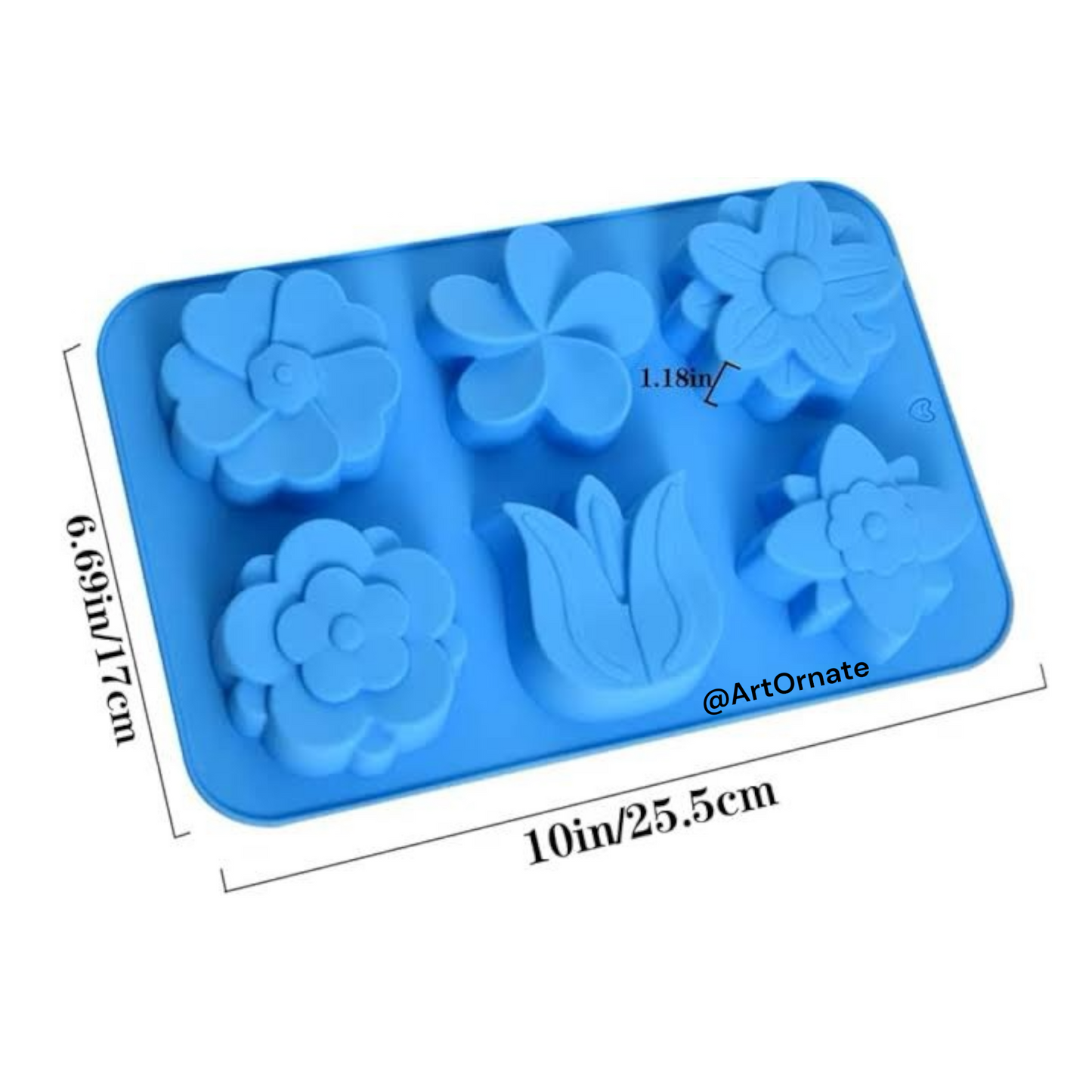 6 Cavity Flower Mould