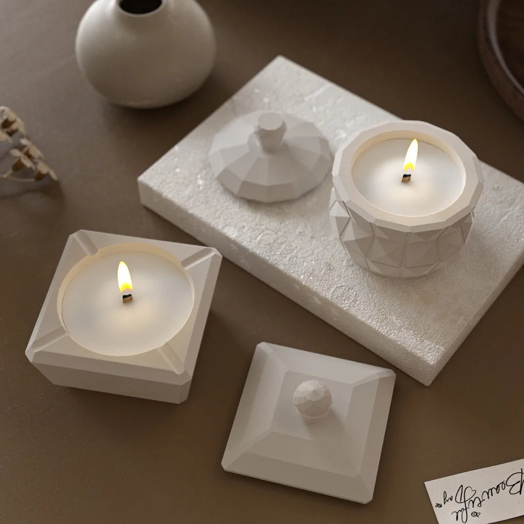 Classic square jar silicone mould for concrete and eco cast, durable mould for handmade cement storage jar making in India