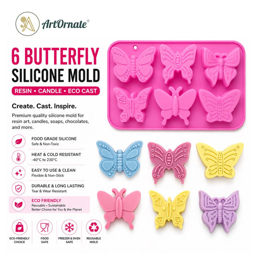 6 Butterfly Silicone Mould