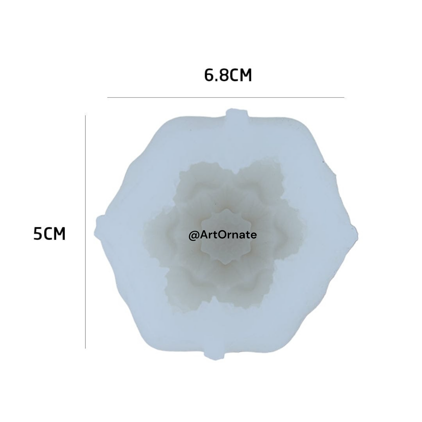 Lotus flower silicone candle mould for decorative and spiritual candles, perfect for Indian candle makers and gifting collections