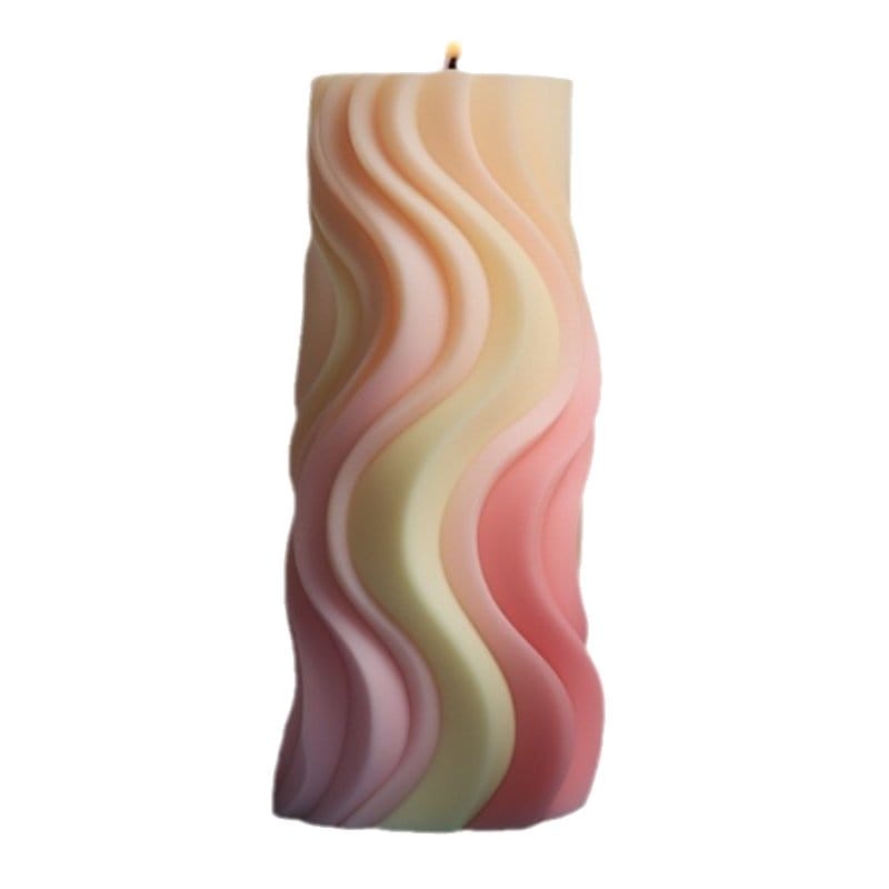 Smooth finish pillar candle created with high-quality silicone mould for professional candle making in India, popular among candle makers in Gujarat, Bangalore and Pune.