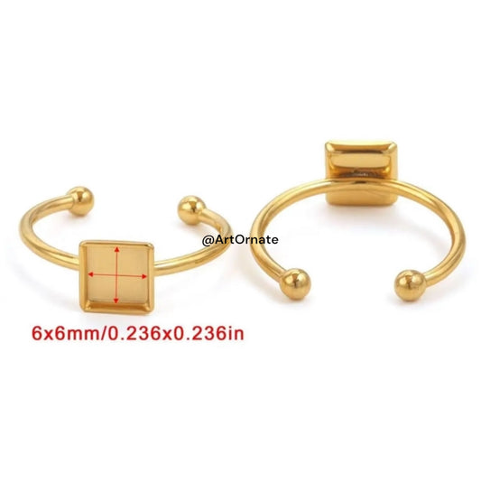 ArtOrnate anti tarnish ring base for resin jewelry crafting