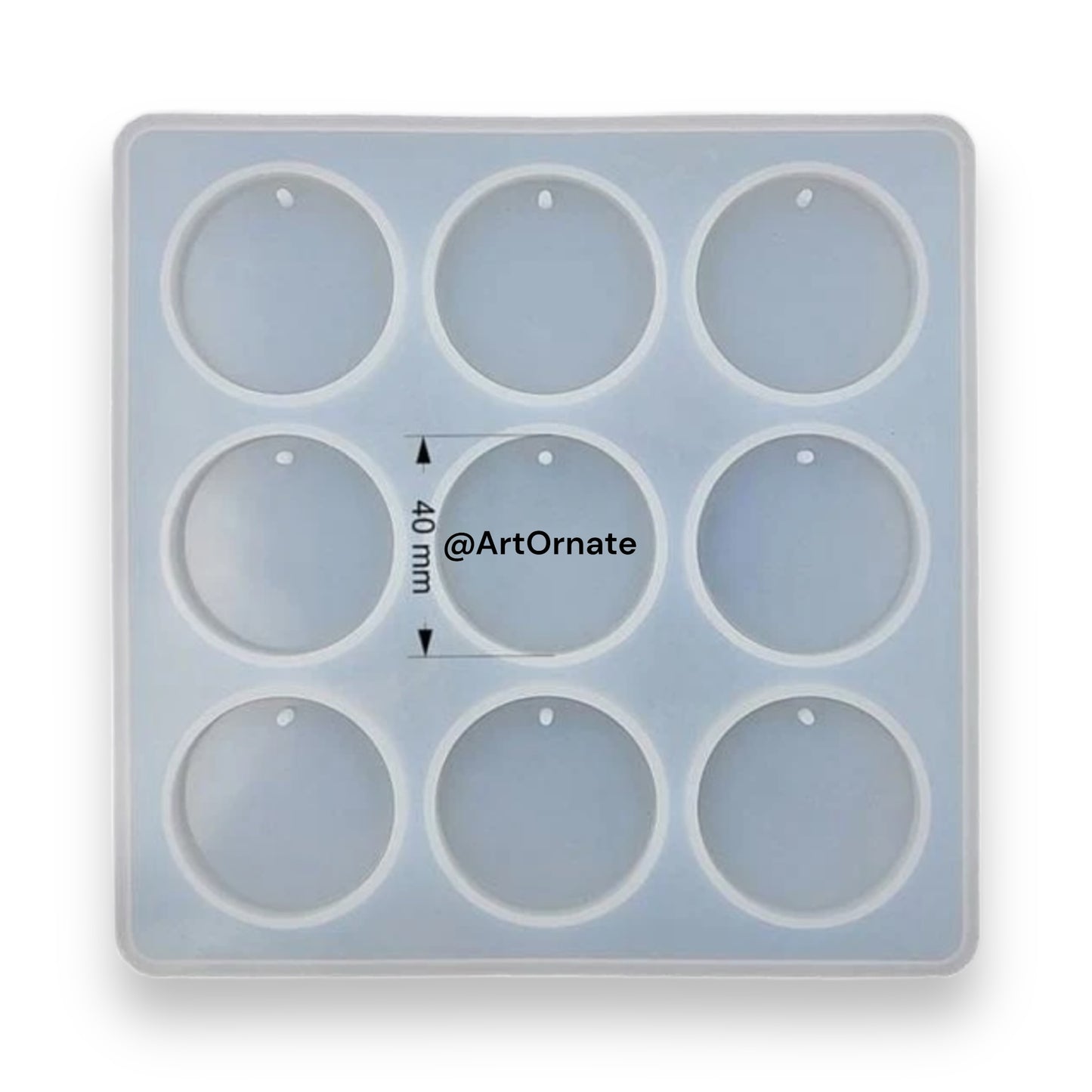 9 Cavity Round Silicone Mould