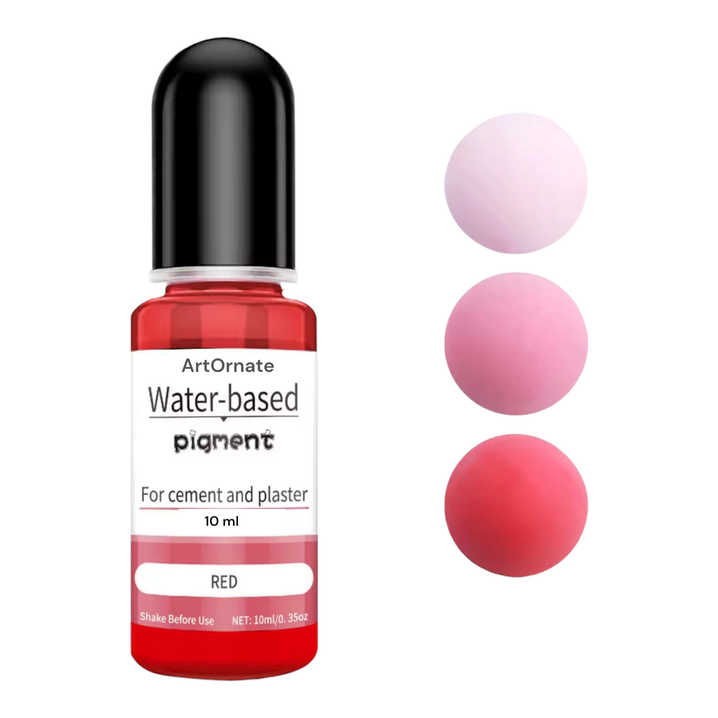 Red water-based pigment for concrete art, eco cast resin powder, and Jesmonite casting, perfect for bold vibrant tones in trays, coasters, and modern décor creations by artists in India