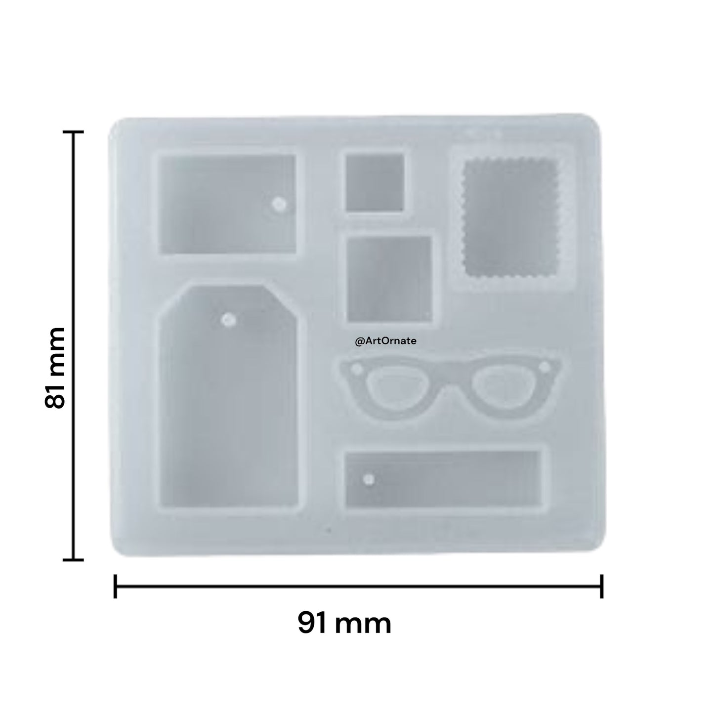 7 Cavity Jewellery/ Keychain Silicone Mould