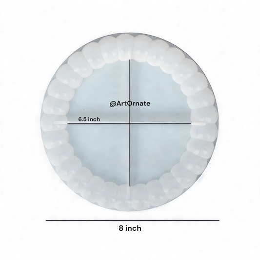 8 inch Round Bubble Trinket Tray Silicone Mould