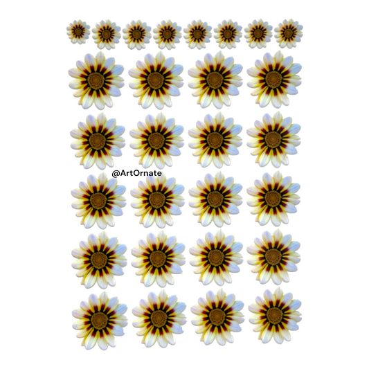 Flower UV DTF sticker sheet for resin art customisation, ideal for epoxy keychains, trays and glossy handmade décor projects in India