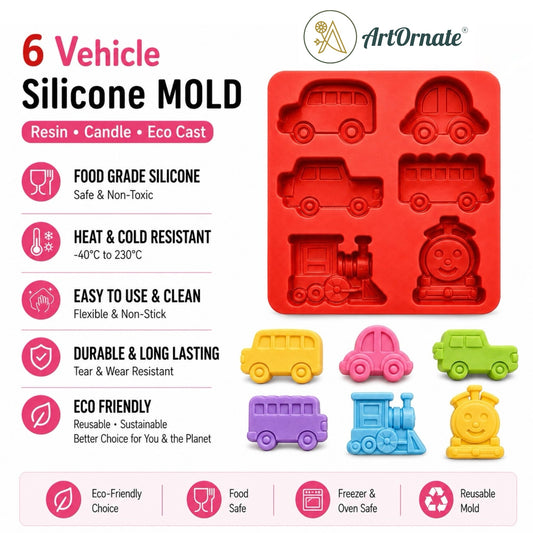 6 Vehicle Silicone Mould