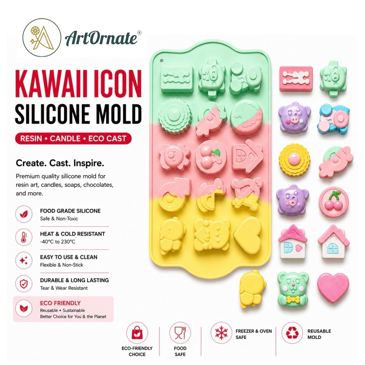 Kawaii Icon Silicone Mould