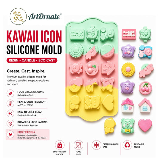 Kawaii Icon Silicone Mould