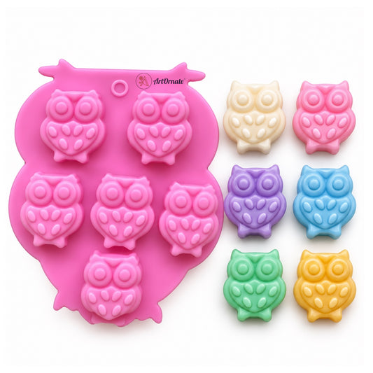 6 Owl Silicone Mould