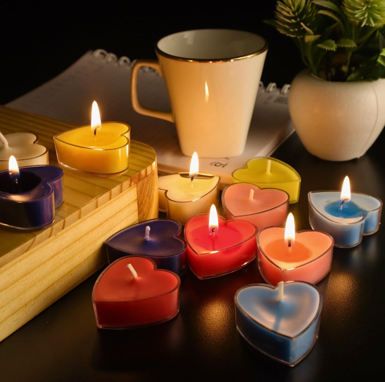 Transparent Polycarbonate Heart Tealight Candle Cup – Durable & Heat Resistant for Candle Making