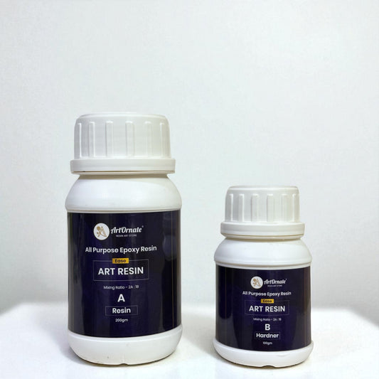 Ease Art Resin 2:1 crystal clear epoxy resin for jewellery, photo frames, clocks and silicone mould projects in India